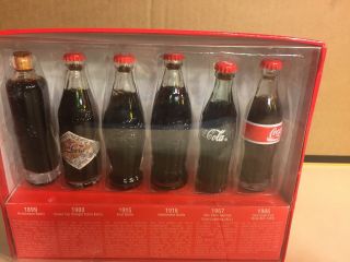 Collectable Evolution Of The Coca - Cola Contour Bottle 6 - 3 " Set 1899 - 1986 Nib