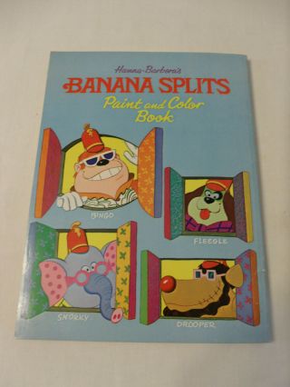 Vintage Banana Splits Paint And Color Book 1970 Hanna Barberas Coloring 2
