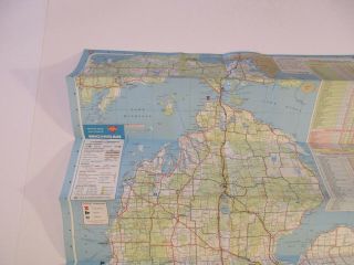 Stamped 1970 Conoco Michigan State Highway Gas Station Travel Road Map Box AB 5