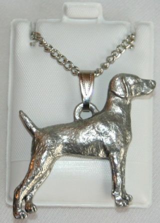 Weimaraner Dog Harris Fine Pewter Pendant W Chain Necklace Usa Made