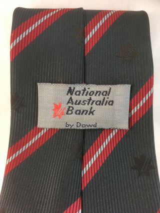 Vintage Nab National Australia Bank Teller Mens Corporate Tie