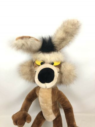 Poseable Wile E.  Coyote Plush Doll Warner Brothers 1991 Mighty Star 39” Stuffed 2