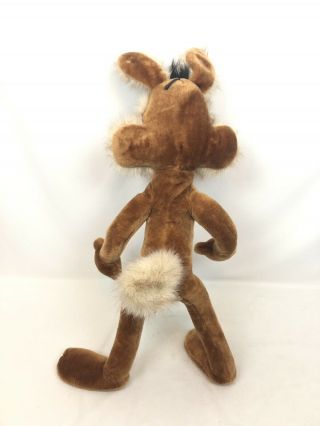 Poseable Wile E.  Coyote Plush Doll Warner Brothers 1991 Mighty Star 39” Stuffed 3