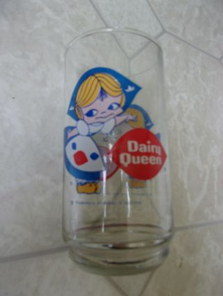 Vintage Dairy Queen Dutch Maid Drinking Glass 5 1/2 " X 3 " Dq