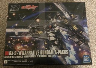Rx - 9/a Narrative Gundam A - Packs 1/144 Hg Model Kit.