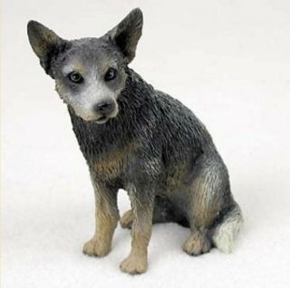 Australian Cattle Dog Blue Figurine Statue Hand Painted Resin Gift Pet Lovers