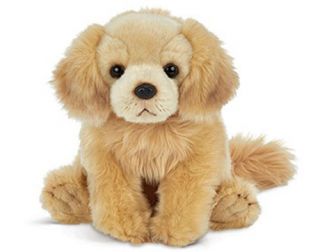 Bearington Plush Toy Golden Retriever Stuffed Animal Puppy Dog 13 " Soft