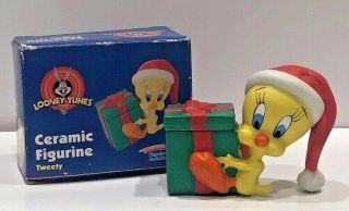 Vintage Warner Brothers 1997 Tweety Bird Christmas Figurine/trinket Box