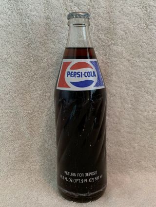 Full 16.  9oz Pepsi - Cola Acl Soda Bottle Half Liter 500ml