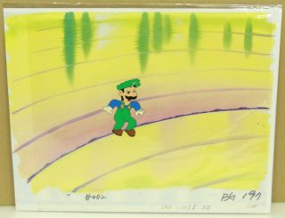 Mario Bros Luigi Cartoon Hand Painted Animation Cel W/ (1 - 43)