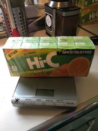 Hi - C Ecto Cooler Reissue Limited Release 10 Pack Juice Boxes Ghostbusters Slimer