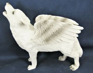 Winged Wolf Spirit Wolf Symbol Resin Figurine