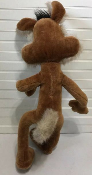 Vintage Wile E Coyote Large Plush Stuffed Warner Bros.  Mighty Star 30” 2