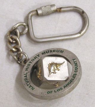 Vintage Dinosaur Keychain LA Natural History Museum Souvenir Like Gyroscope 4