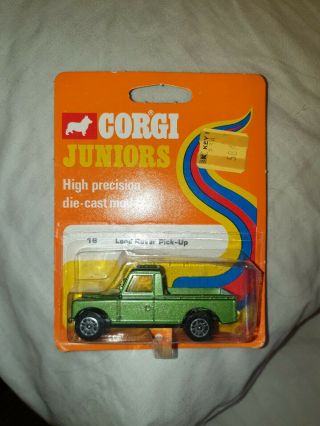 Vintage Corgi Juniors No 16 Land Rover Pick Up Green