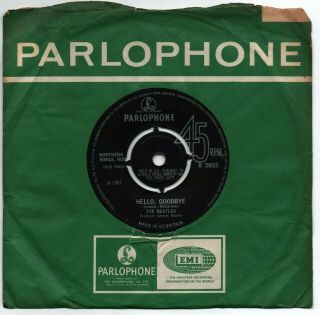 Beatles - Hello Goodbye / I Am The Walrus 7 " 45 Vinyl Rare Decca Contract Press