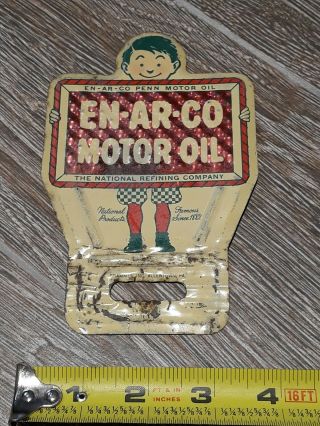 Vintage Oil/Gas Reflective License Plate Topper EN - AR - CO Penn Motor Oil 4