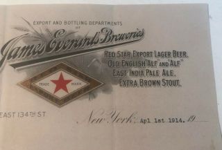 James Everard’s Breweries York 1914 Letter Great Letterhead 2