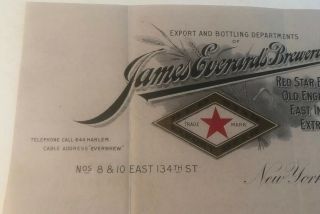 James Everard’s Breweries York 1914 Letter Great Letterhead 3