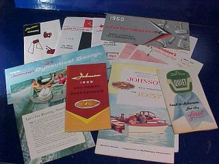 9 - 1950s Johnson Sea Horse Outboard Motors Advertising Booklets