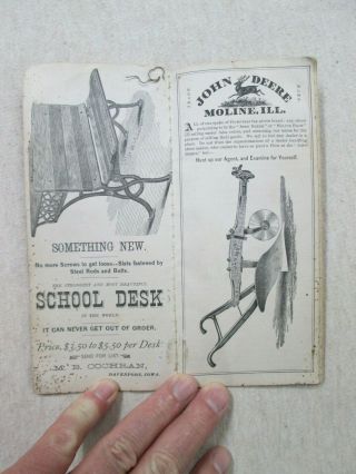 1877,  Advertising Pocket Diary,  John Deere 4