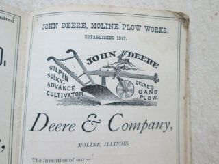 1877,  Advertising Pocket Diary,  John Deere 5