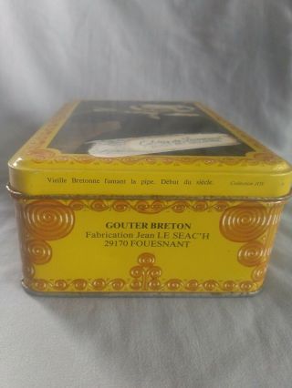 Vintage Breton Cookies Metal Tin from France 5