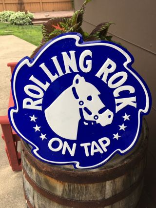 Rolling Rock Latrobe Brewing Company Metal Beer Sign