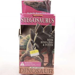 Dinosaur Book,  Bones,  Egg & Poster.  Stegosaurus.  W/box