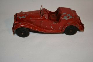 Vtg Hubley Kiddie 432 5 1/2 " Diecast Mg Roadster Red Toy Car Lancaster Pa.