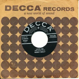 Buddy Holly Love Me Blue Days Black Nights Decca 29854 W Company Sleeve 45 1956