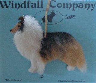 Sable Shetland Sheepdog Sheltie Dog Soft Plush Christmas Ornament 5 By Wc