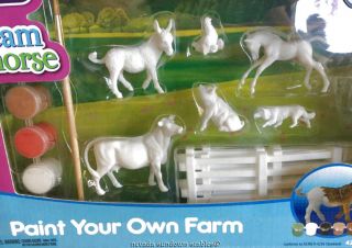 Breyer Collectable Horses Stablemate Paint Your Own Farm Kit