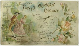 1890 Hoyts German Cologne J.  W.  O 