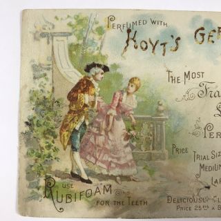 1890 Hoyts German Cologne J.  W.  O ' Sullivan Burlington VT Vermont Trade Card 3