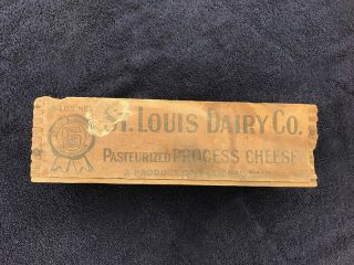 St Louis Dairy Co Cheese Wood Box Vintage - Old dovetailed corners 5