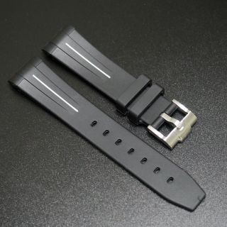 20mm Rubber Watch Strap Watch Band With Curved Ends For Rolex 3