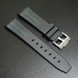 20mm Rubber Watch Strap Watch Band With Curved Ends For Rolex 4