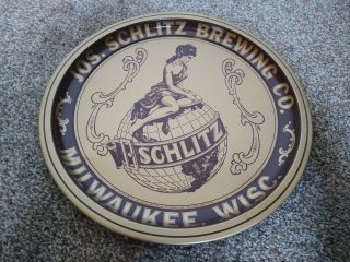 Vintage Jos.  Schlitz Brewing Company Beer Serving Tray 12x12 "