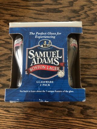 Samuel Adams Perfect Pint Beer Glasses: Set Of 2,  -
