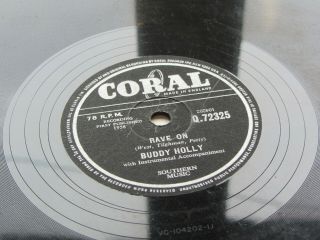 Buddy Holly The Crickets Uk 1958 Coral 78 Rave On / Take Your Time