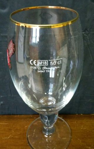 Stella Artois Chalice 50 CL Beer Glasses Pub Bar Goblet Man Cave Belgium 3