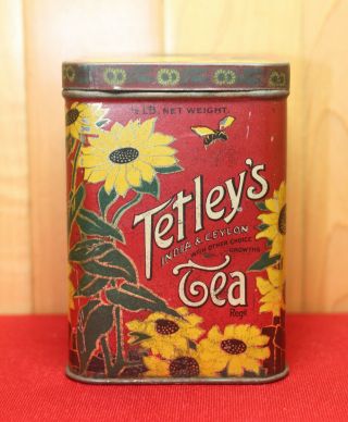 Vintage 1/2 Pound Tea Tin - Tetley 