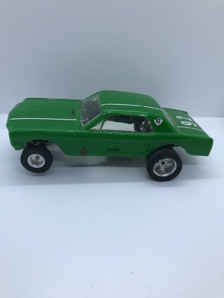 Vintage 1960’s Russkit 1:24 Scale Slot Car 1965 Mustang Coupe Green