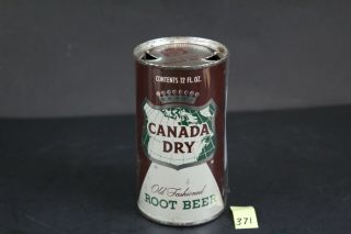 Vintage Canada Dry Root Beer Flat Top Soda Can 12 Oz Vanity Pennsylvania Jb371