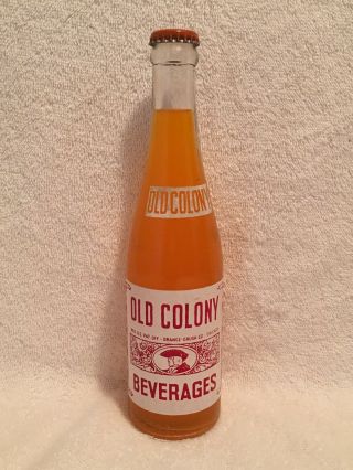Full 10oz Old Colony Orange Acl Soda Bottle Double Cola Shelby,  N.  C.