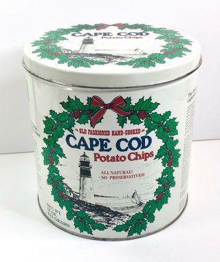 Cape Cod Potato Chips 8 " Holiday Christmas Potato Chip Tin