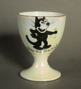 ca 1920 FELIX THE CAT Early Silent Cartoon Film Egg Cup - Wilton China England 2