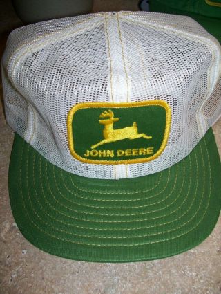 Vintage John Deere Hat Mesh Snapback Trucker Louisville Mfg Co.  60 