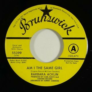 Barbara Acklin " Am I The Same Girl " Northern Soul 45 Brunswick Promo Mp3